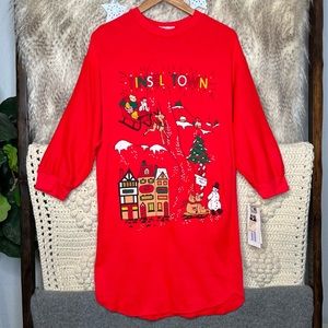 Vintage Christmas Sweater Tinseltown Dress